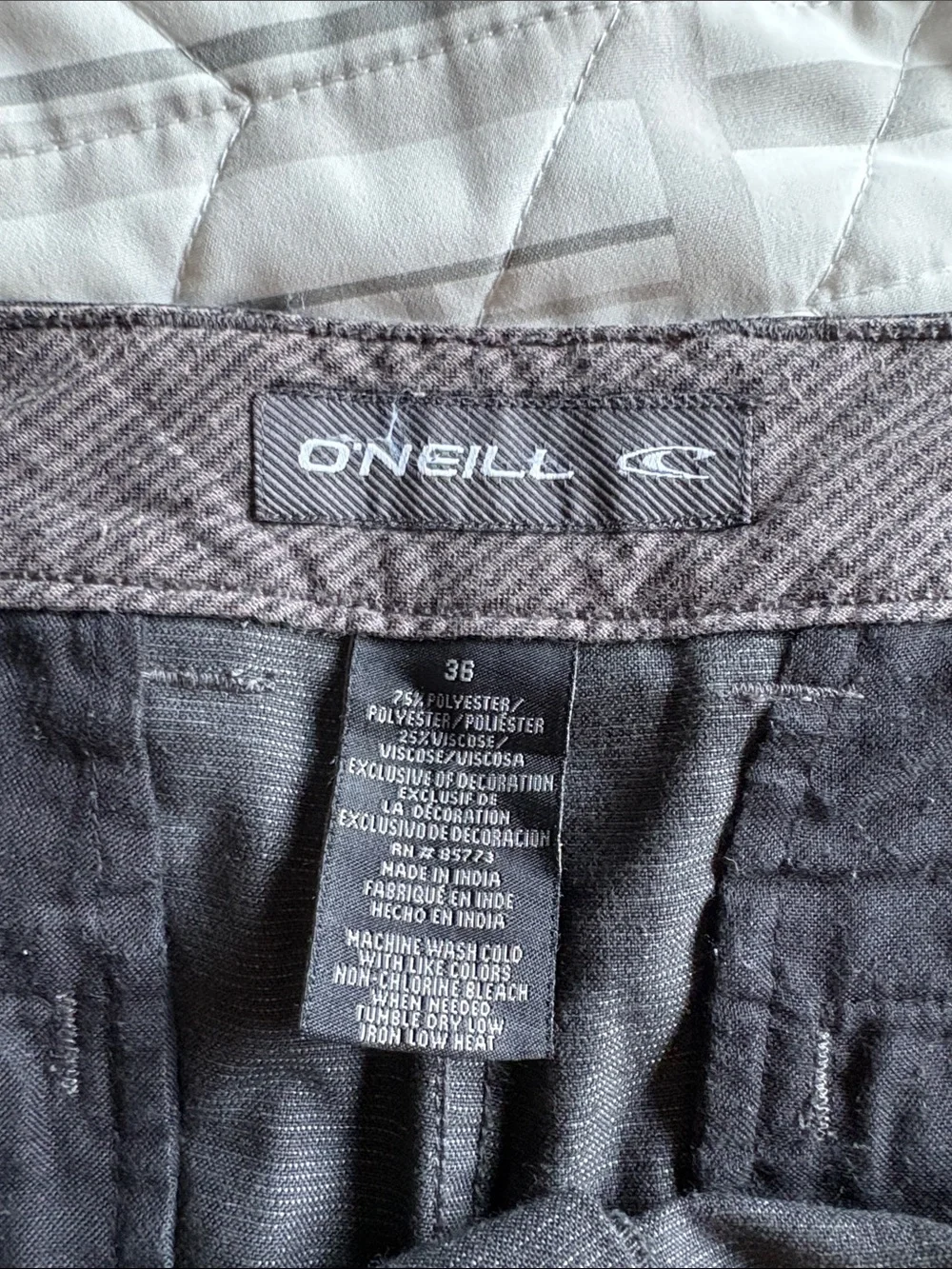 O'Neill Men's Charcoal Gray Shorts, W36